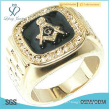 Gold Plated Masonic Mason Logo Men's Ring